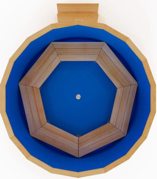 Купель круглая из кедра Premium с пластиковой вставкой диаметр: 120 см, высота 100 см